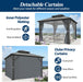 10x10 Outdoor Gazebo Weatherproof Privacy Curtains