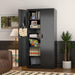 SeventyOne Inch IndustrialGrade Lockable Metal Cabinet Black