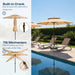 10FT Patio Umbrella, 2 Tier Outdoor Table Umbrella, Large Vented Market Umbrellas with Push Button Tilt and Crank, 8 Sturdy Ribs for Backyard, Deck, Pool, UPF50+ UV Protection