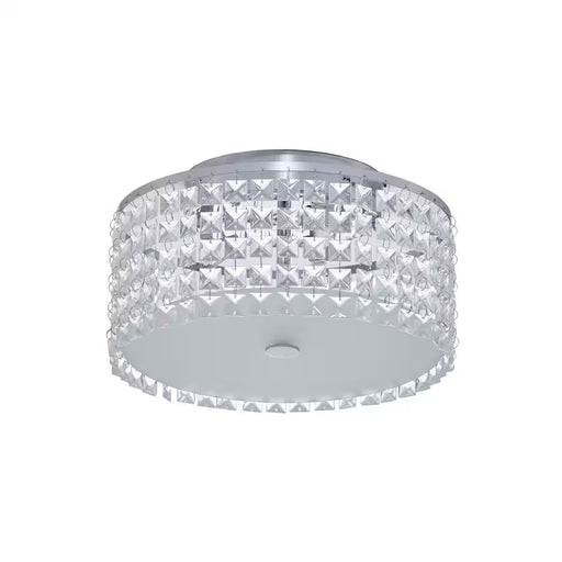 Glam Cobalt 3-Light Brushed Chrome Ceiling Light