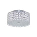 Glam Cobalt 3-Light Brushed Chrome Ceiling Light