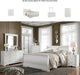 Signature Design by Ashley Anarasia Traditional Queen Sleigh Bed with Metal Slats, Foundation or Box Spring Needed, White