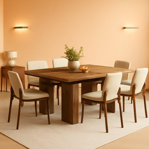 63-Inch Farmhouse Dining Table for 4-6, Rectangular Kitchen Dinner Table with Large Tabletop for Dining Room, Kitchen, Rustic Brown