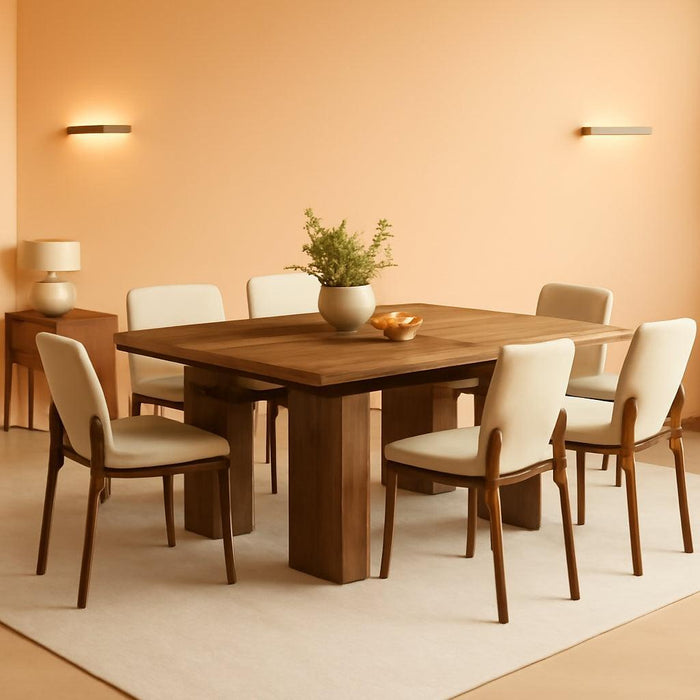 63-Inch Farmhouse Dining Table for 4-6, Rectangular Kitchen Dinner Table with Large Tabletop for Dining Room, Kitchen, Rustic Brown