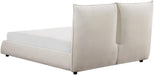 Linna Chenille Upholstery Eastern King Platform Bed in Beige
