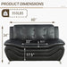 Contemporary Living Room Furniture Set, Faux Leather Sofa Set for Living Room/House/Bedroom/Office/Apartment (Black-A, Loveseat), F45&F46