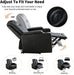 Electric Power Recliner Chair Soft Air Breathable Leather Reclining for Adults with USB Ports and Cup Holders, Black Home Theater Seating with Hidden Arm Storage Movie & Media Room Chairs