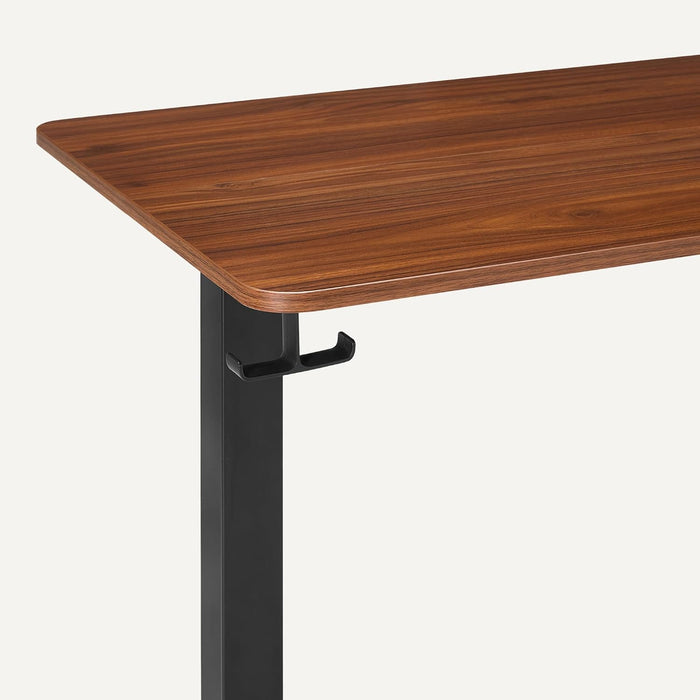 Electric Standing Desk, Height Adjustable Home Office Desk with Memory Buttons and Electronic Display, 47" X 24", Black/Walnut Effect