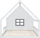 Full Size Montessori Floor Bed LEDIlluminated White