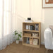 【2026 Adjustable Shelves 3-Tier Bookcase, 71 Inches, Wooden Open Display Floor Bookshelf (Oak Color)