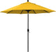 12-Year-Non-Fading, 9Ft Premium Sunbrella Patio Umbrella, Hand-Crank, Button-Tilt, Black Frame, Sunflower Yellow Fabric