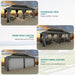 12X20FT Hard Top Metal Gazebo Patios Double Roof Canopy Aluminum Frame Garden Gazebo Tent Curtains Netting for Patios Backyards Decks Lawns Gray