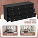 Contemporary Solid Wood Dresser Black With Storage
