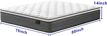 King Size Matresses, 14 Inch Pocketed Spring King Mattress in a Box