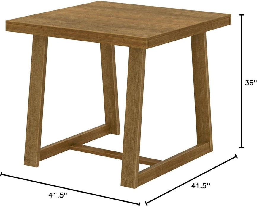 Counter Height Dining Table FortyOneInch Pecan Wirebrush