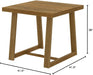 Counter Height Dining Table FortyOneInch Pecan Wirebrush