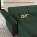 Green Modular Sectional Sofa Featuring Deep Storage