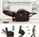 FLEXISPOT XL31-XL Oversized Power Lift Recliner for Elderly, 400 Lbs Heavy Duty Lay Flat Lift Chair with Extra Wide 27" Seat, Massage & Heat, Dual Motor Electric Recliner for Living Room, Dark-Brown