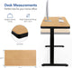 Comhar Electric Standing Desk with Drawer Desktop & Adjustable Frame W/Usb Charge Ports (Bamboo Texture/Black, Wood)