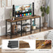 TV Stand for 50 Inch Tvs, Entertainment Center with Open Storage Shelves, Media Console Table for Living Room, Rustic Brown