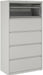 Hirsh 36 in W 5 Drawer Lateral File Cabinet, Light Gray, A4/Legal/Letter 17640-1 Each