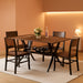 55 Inch Dining Table for 4-6, Rectangle Kitchen Table with Storage Shelf, Space Saving Modern Farmhouse Design with Sturdy Metal Legs for Dining Room & Small Apartments