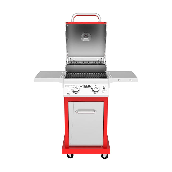 Deluxe 2-Burner Propane Barbecue Gas Grill, Red, 720-0864R