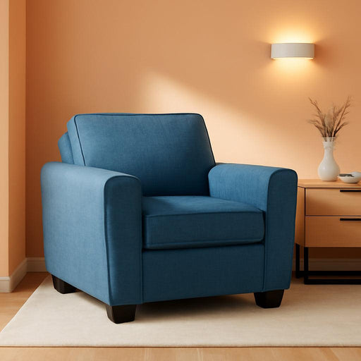 Cashton Modern Upholstered Chair, Blue