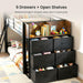 SpaceSaving TwinOverTwin Metal Loft Bed StorageDrawers