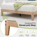 12 Inch Queen Solid Wood Platform Bed with Wooden Slats, No Box Spring