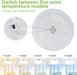 Modern LED Flush Mount Ceiling Light Silver Low Profile Light Fixture Thin round Close to Ceiling Light for Kitchen, Bedroom, Living Room, 5 Color Adjustable