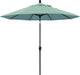 9' round Aluminum Market Umbrella, Crank Lift, Push Button Tilt, Black Pole, Sunbrella Spa