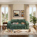 76 Inch Oversized DarkEmerald Velvet Chenille Couch