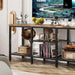 TV Stand for 50 Inch Tvs, Entertainment Center with Open Storage Shelves, Media Console Table for Living Room, Rustic Brown
