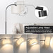 Modern Floor Lamp for Living Room, Arc Floor Lamp with Adjustable Hanging Shade, Black Light with Pedal Switch for Bedroom Study Room, 9W 3000K LED Bulb Included