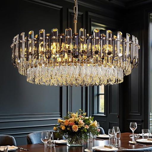 31.5 Inch Handcrafted Baroque Style Crystal Chandelier