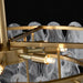Gold Finish Tiered Chandelier Pendant Light Fixture