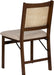 Kasi Brown and Natural Rattan Cane Fully Assembled Foldable Wooden Dining Side Chair