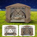 Pop up Gazebo Screen Tent Screen House for Camping,12X12 Starry Sky Gazebo with Removable Roof, Outdoor Screened Gazebo with Sidewalls, Portable Hub Tent with Carry Bag and Ground Stakes,Brown