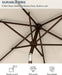 6.5X10Ft Patio Umbrella,Outdoor Umbrella with Push Button Tilt and Crank,8 Sturdy Ribs, UV Protection & Waterproof Market Umbrella for Pool,Backyard,Beach,Deck