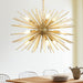24Inch Golden Gleaming SputnikChandelier With Nine Lights