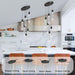 Crystal Pendant Lighting Black 6000K Ceiling Fixture