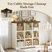 9 Cube Organizer Bookcase, Cube Shelf with Storage, Walnut + White