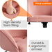 Comfy Desk Chair Cute Office Chair Pink Velvet Desk Chair Makeup Chair Vanity Chair with Back, Modern Swivel Computer Chair Accent Chair for Bedroom
