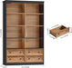 71" Tall Bookshelf with 4 Drawers Large Bookshelf Office Bookcase | 6-Tier Double Wide Bookshelves and Bookcases with Storage, Tall Bookshelf Standing Book Cabinet for Home Office, Brown/Black
