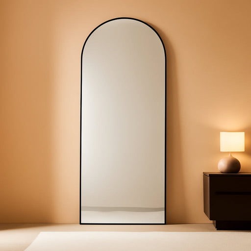 Arched Full Length Mirror, 71"X26"Large Floor Mirrors, for Wall Door Bedroom Bathroom Living Room (Black)