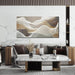 Large Abstract Wall Art Beige Wall Art White Canvas Art Print Modern Artwork for Bedroom Bathroom Living Room Office 24"X 48"