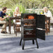 Charcoal Grills, 40" Vertical BBQ Smoker Grill with Built-In Thermometer, Adjustable Air Dampers, Removable Water Pan & Grill Grates for Backyard Picnics, Party, Outdoor Camping