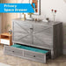 Gray Queen Murphy Cabinet BedFrame With StorageDrawers