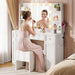 White Vanity Desk With Premium Illuminated Mirrors